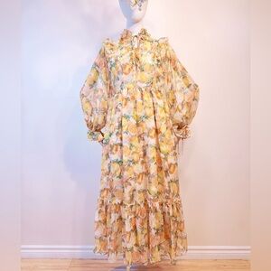 Floral Chiffon Maxi Dress